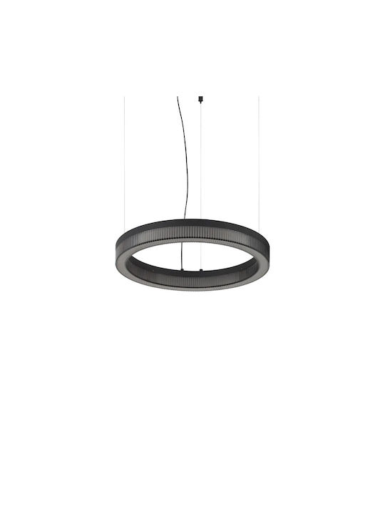 Ideal Lux Κρεμαστό Φωτιστικό Μαύρο LED με Θερμό Λευκό Φως 40εκ. 339139