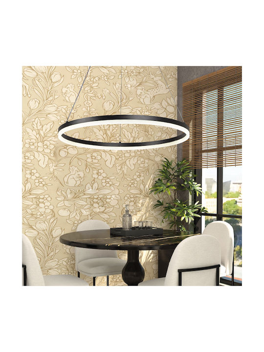 Inlight Κρεμαστό Φωτιστικό Μαύρο LED 60x75εκ. 6095-C-BLACK
