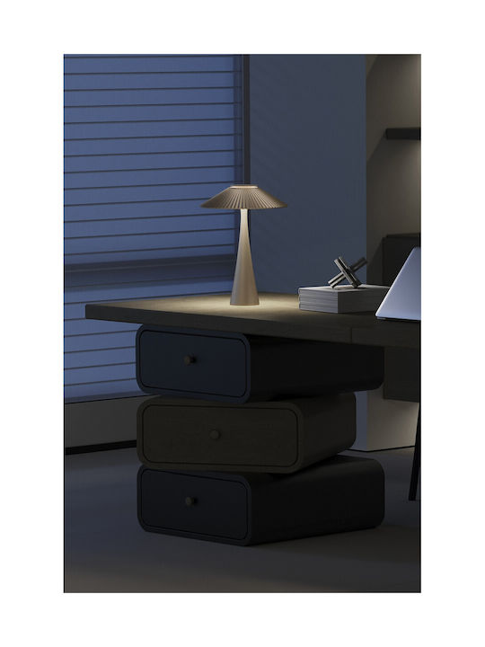 VK Lighting Μεταλλικό Πορτατίφ LED με Χρυσό Καπέλο και Βάση  VK/04695/CG/W Κωδικός: 75169-008776 - μικρογραφία 3