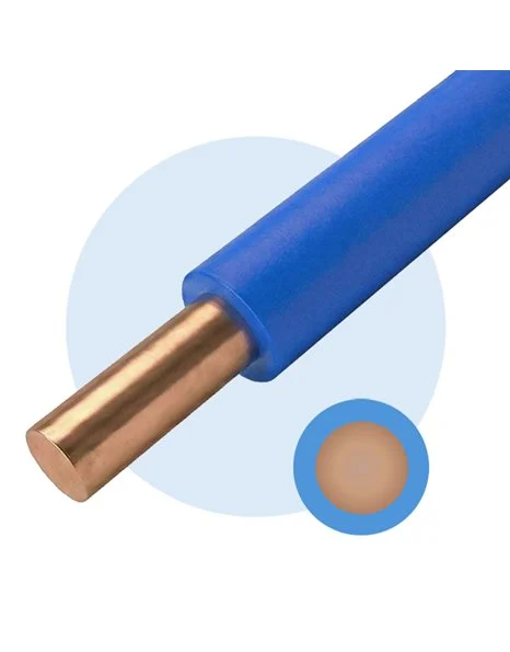 Καλώδιο μονοπολικό NYA H07V-U PVC 4mm² Μπλε (NYA1X4ΜΠΛΕ)