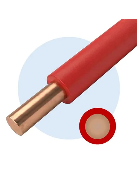 Καλώδιο μονοπολικό NYA H07V-U PVC 2,5mm² Κόκκινο (NYA1X2,5ΚΟΚΚΙΝΟ)