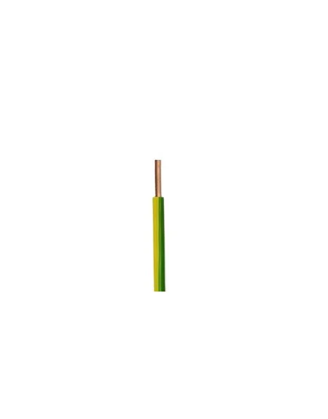 Καλώδιο μονοπολικό NYA H07V-U PVC 1,5mm² Πρασινοκίτρινο (NYA1X1,5ΠPAΣ/KI)