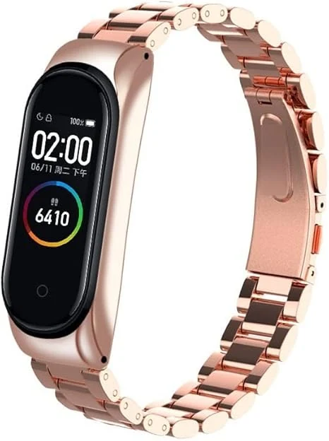  Stainless Steel Λουράκι Xiaomi Mi Band 5 - Rose Gold - second view