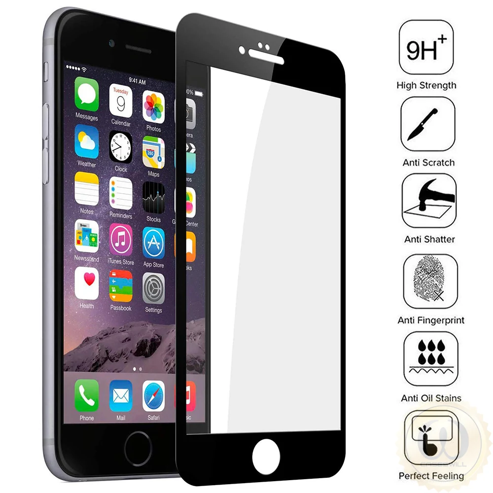Full Glue Tempered Glass 9H Για Iphone 7 Plus/8 Plus Full Cover Μαύρο ΟΕΜ - second view