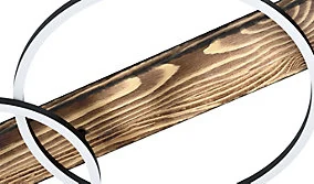 LED-ΠΛΑΦΟΝΙΕΡΑ ΜΑΥΡΟ/ΞΥΛΟ RUSTIKAL 'BOYAL' Eglo 99408 