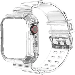 ΛΟΥΡΑΚΙ ΣΙΛΙΚΟΝΗΣ ΜΕ ΚΟΥΜΠΩΜΑ JELLY STRAP APPLE WATCH 42MM - ΔΙΑΦΑΝΟ - second view