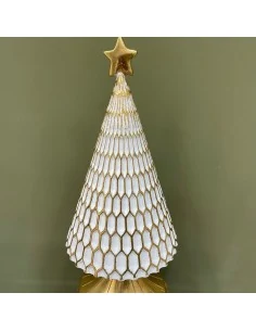 EUROLAMP ΔΕΝΤΡΑΚΙ, ΛΕΥΚΟ ΜΕ ΧΡΥΣΗ ΒΑΣΗ, 13,5X13,5X30,5CM 600-41160