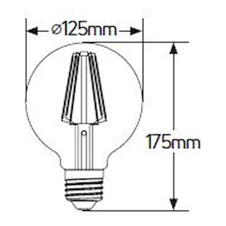 Geyer Λάμπα LED για Ντουί E27 Θερμό Λευκό 1521lm LFGNW2712  G125 