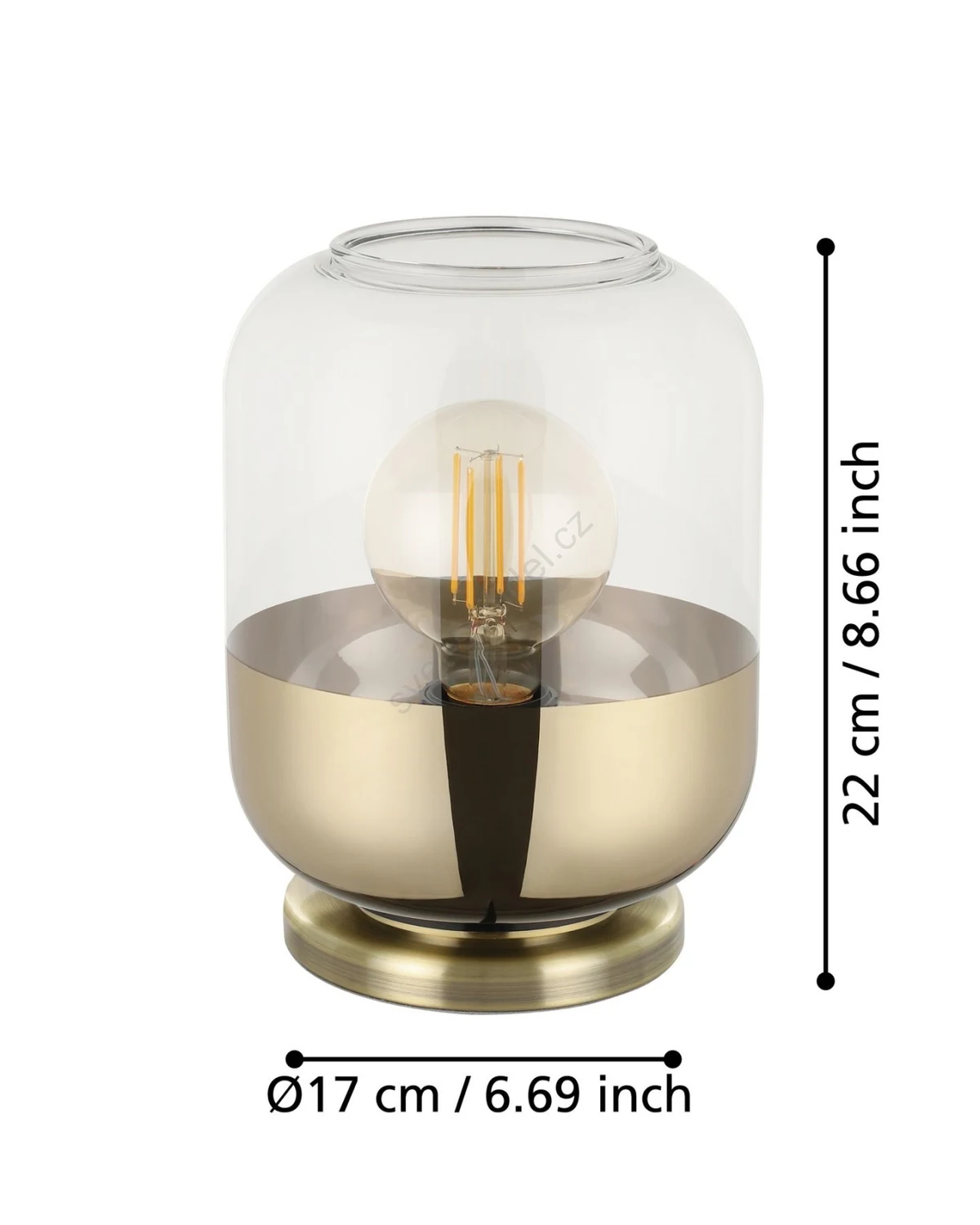 Φωτιστικό Επιτραπέζιο Maryvilla 900552 17x23cm 1xE27 40W Clear-Gold Eglo - second view