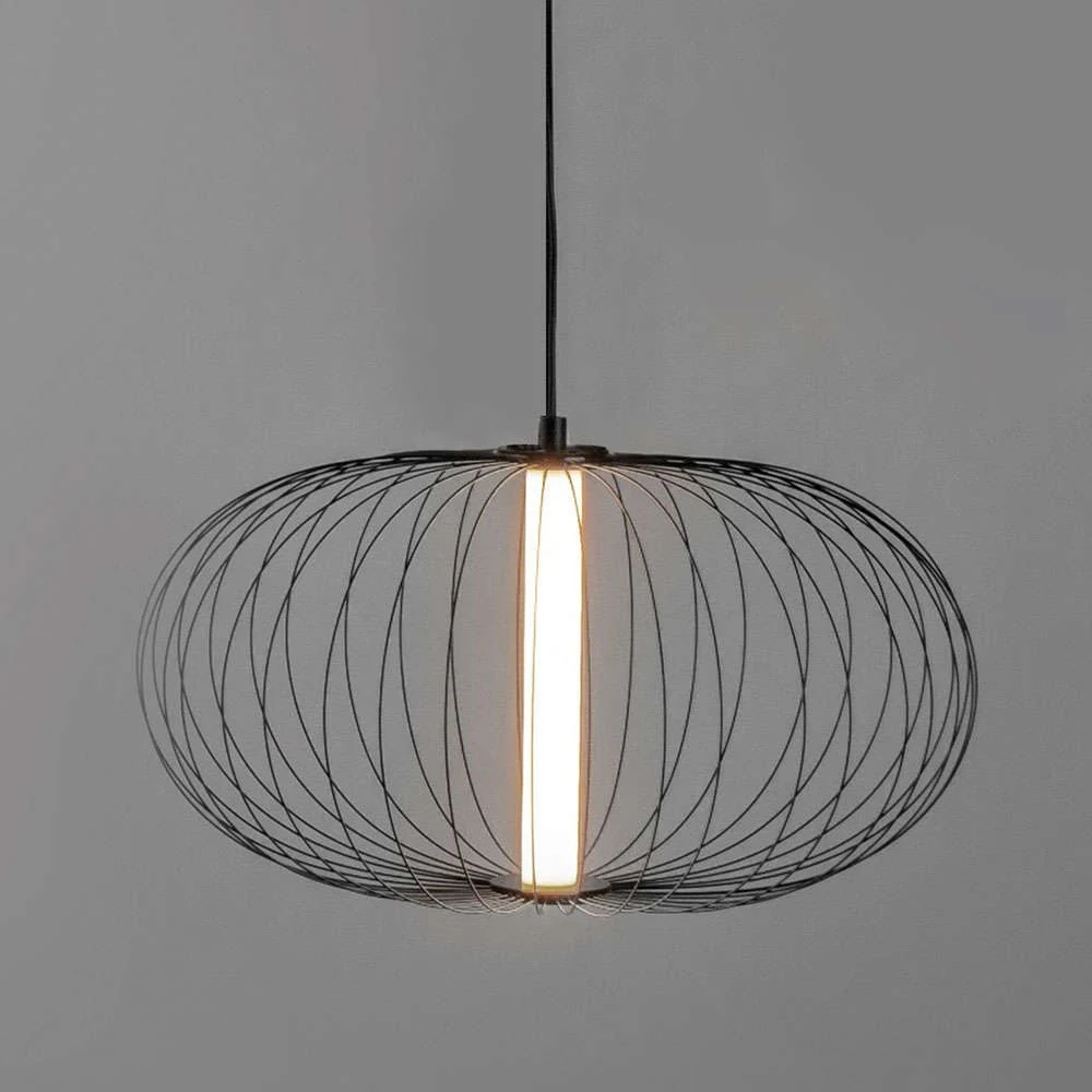 VK Lighting VK/04388/PE/B/W Μοντέρνο Κρεμαστό Φωτιστικό με Ενσωματωμένο LED σε Μαύρο Χρώμα - μικρογραφία 4