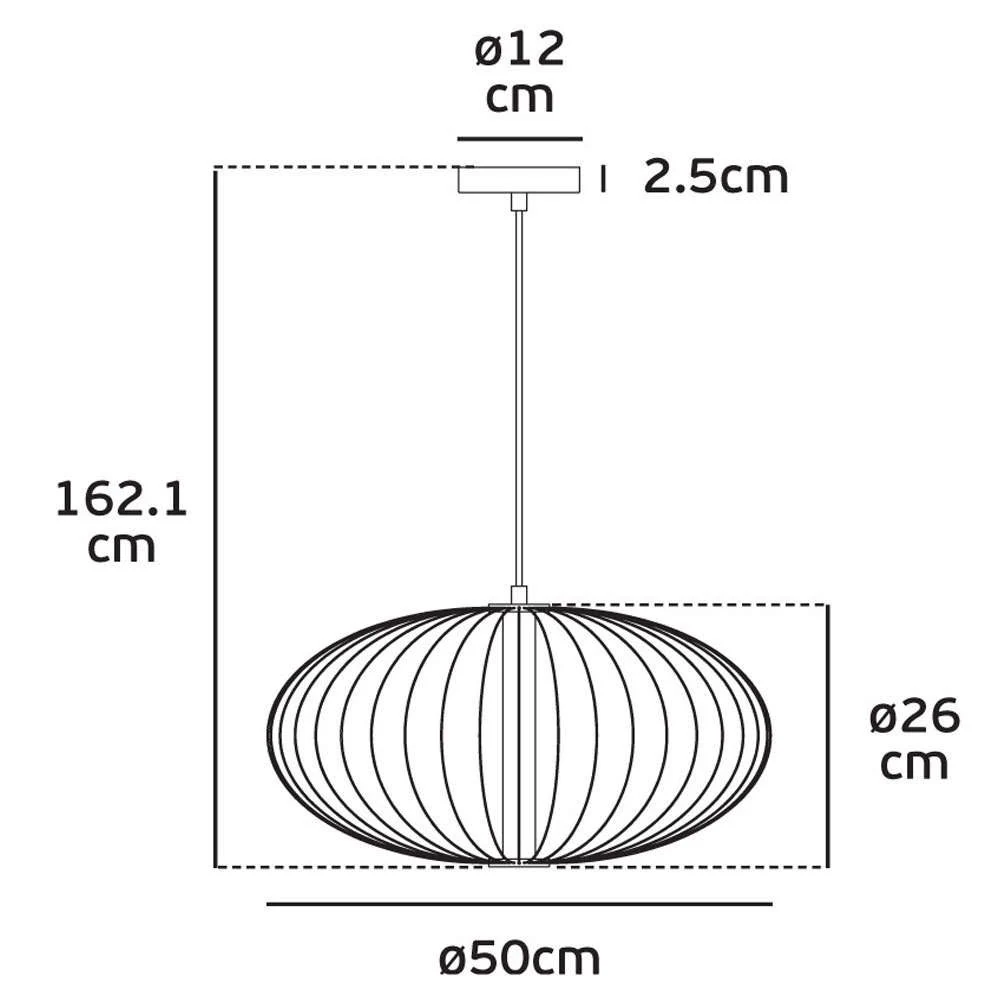 VK Lighting VK/04388/PE/B/W Μοντέρνο Κρεμαστό Φωτιστικό με Ενσωματωμένο LED σε Μαύρο Χρώμα - μικρογραφία 5