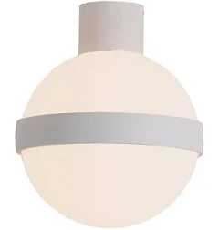 Zambelis Lights Μοντέρνα Γυάλινη Πλαφονιέρα Οροφής με Ενσωματωμένο LED σε Γκρι χρώμα 19cm 20172 - μικρογραφία 5