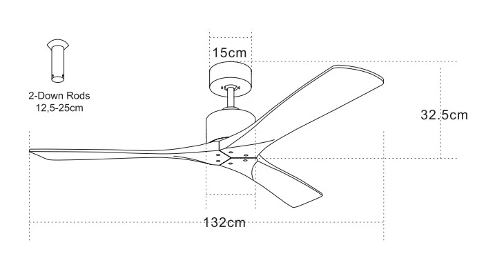 Zambelis Lights 19143 Ανεμιστήρας Οροφής 132cm με Τηλεχειριστήριο Καφέ - μικρογραφία 4