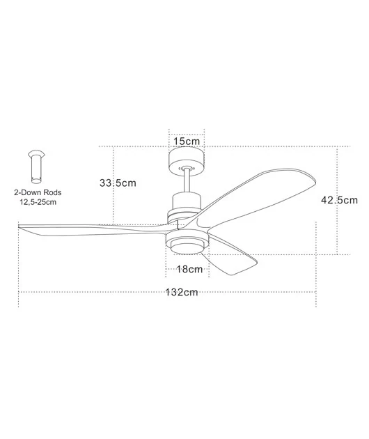 Zambelis Lights 19141 Ανεμιστήρας Οροφής 132cm με Φως και Τηλεχειριστήριο Μπεζ - μικρογραφία 4