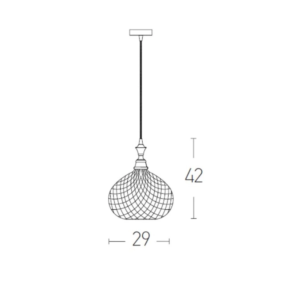 Zambelis Lights Vintage Κρεμαστό Φωτιστικό Μονόφωτο με Ντουί E27 σε Γκρι Χρώμα 1985 - second view