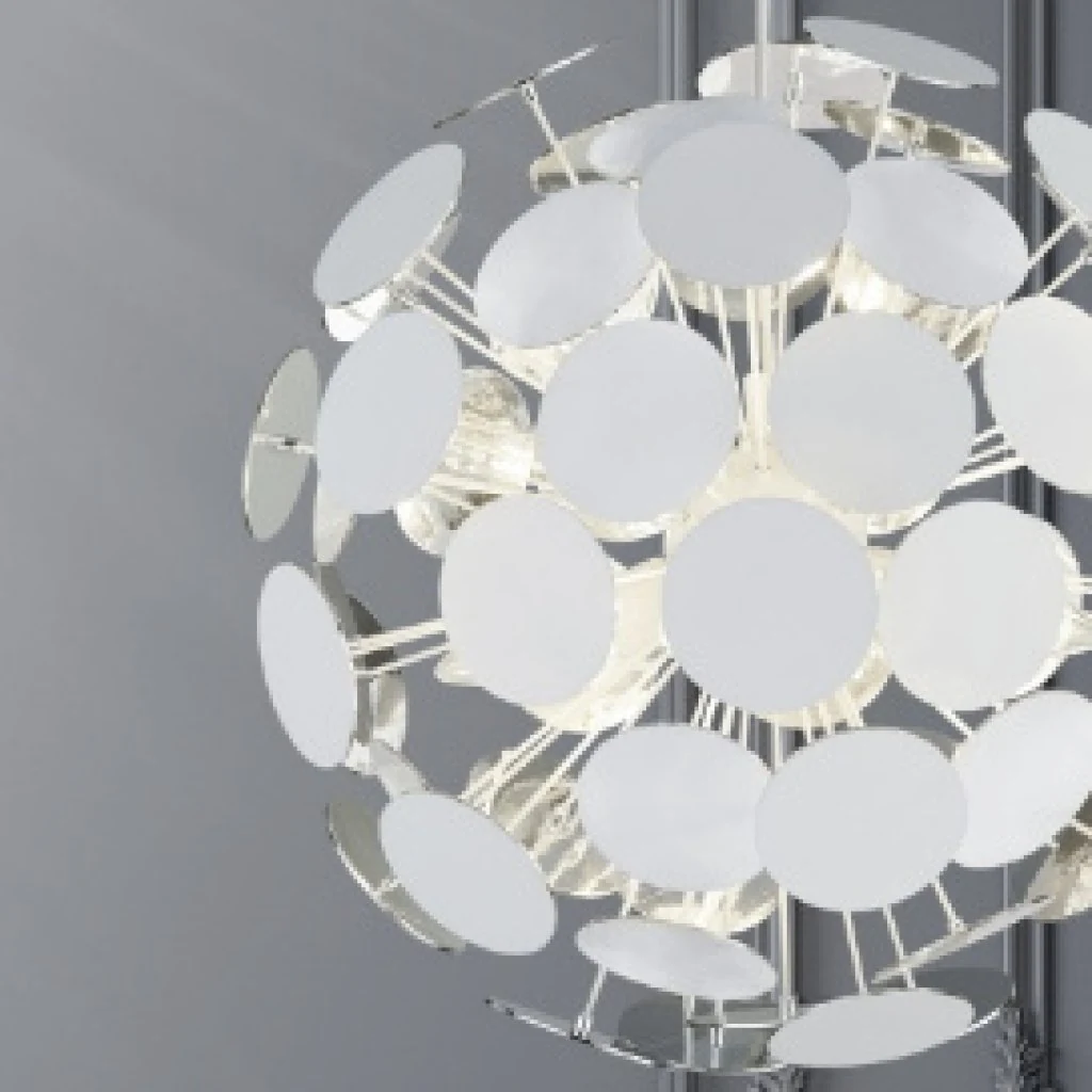 Trio Lighting Discalgo Μοντέρνο Κρεμαστό Φωτιστικό Μονόφωτο με Ντουί E14 σε Λευκό Χρώμα 309900631 - second view