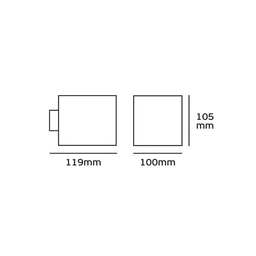 VK Lighting VK/02093/AN/W Στεγανή Επιτοίχια Πλαφονιέρα Εξωτερικού Χώρου με Ενσωματωμένο LED σε Γκρι Χρώμα 