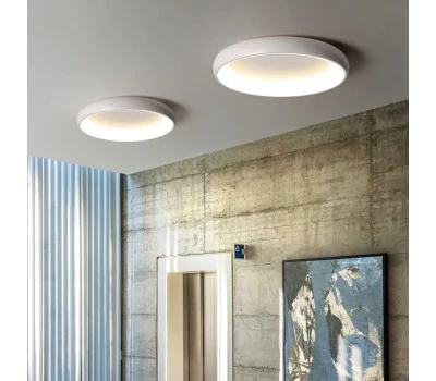 VK Lighting VK/04416CE/W/W/46 Μοντέρνα Μεταλλική Πλαφονιέρα Οροφής με Ενσωματωμένο LED σε Λευκό χρώμα 46cm - μικρογραφία 4