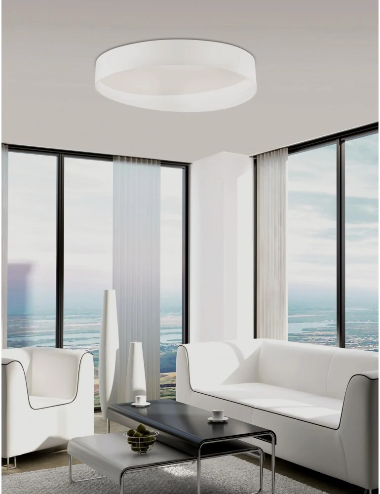 VK Lighting VK/04416CE/W/W/61 Μοντέρνα Μεταλλική Πλαφονιέρα Οροφής με Ενσωματωμένο LED σε Λευκό χρώμα 61.5cm - μικρογραφία 4