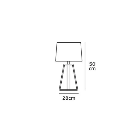 VK Lighting VK/03157/WD/W Πορτατίφ με Λευκό Καπέλο και Μπεζ Βάση - second view