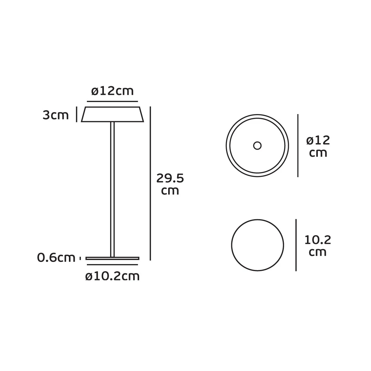 VK Lighting VK/03214/RB/W Επιτραπέζιo Φωτιστικό Εξωτερικού Χώρου με Ενσωματωμένο LED σε καφέ χρώμα - second view