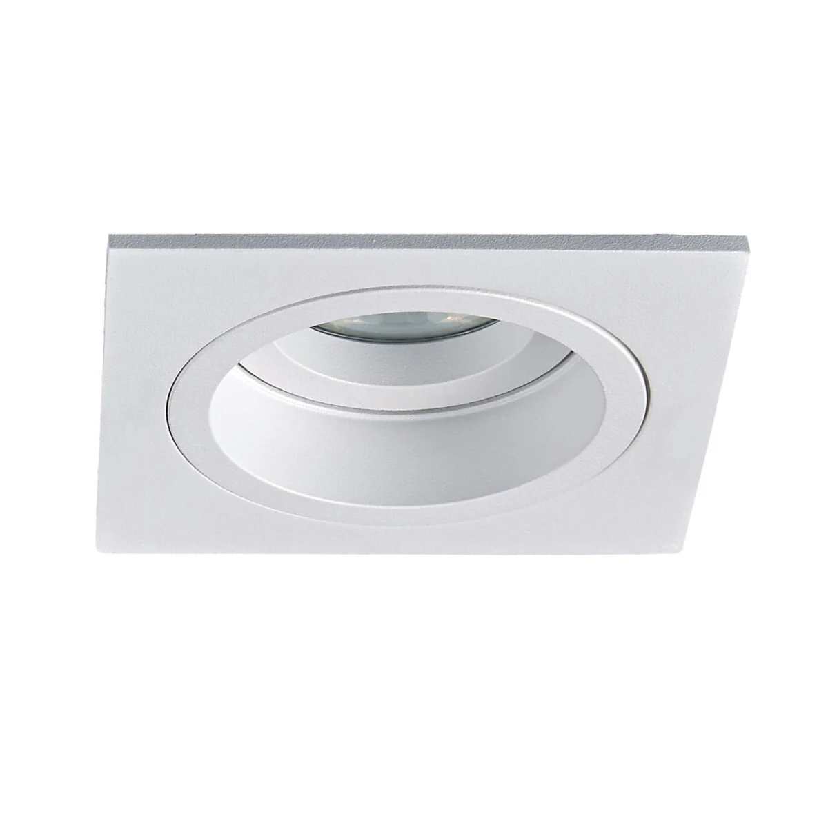 VK Lighting VK/03114G/W Τετράγωνο Μεταλλικό Χωνευτό Σποτ με Ντουί GU10 Κινούμενο σε Λευκό χρώμα 9.2x9.2cm - second view