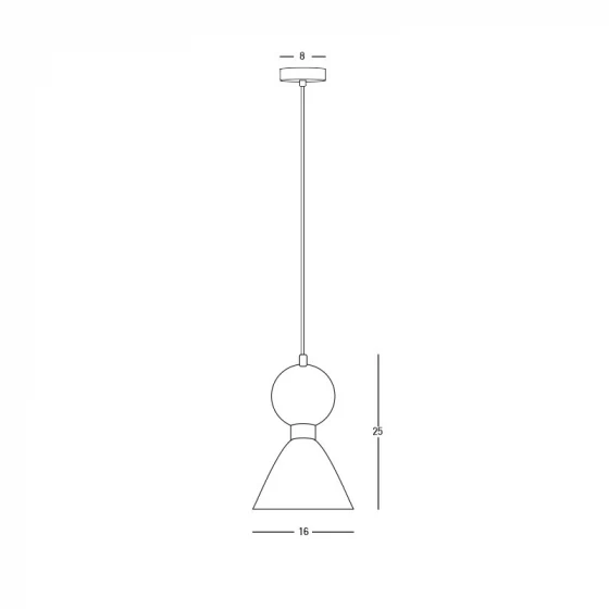 Zambelis Lights Κρεμαστό Φωτιστικό Μονόφωτο για Ντουί E14 Μαύρο - second view