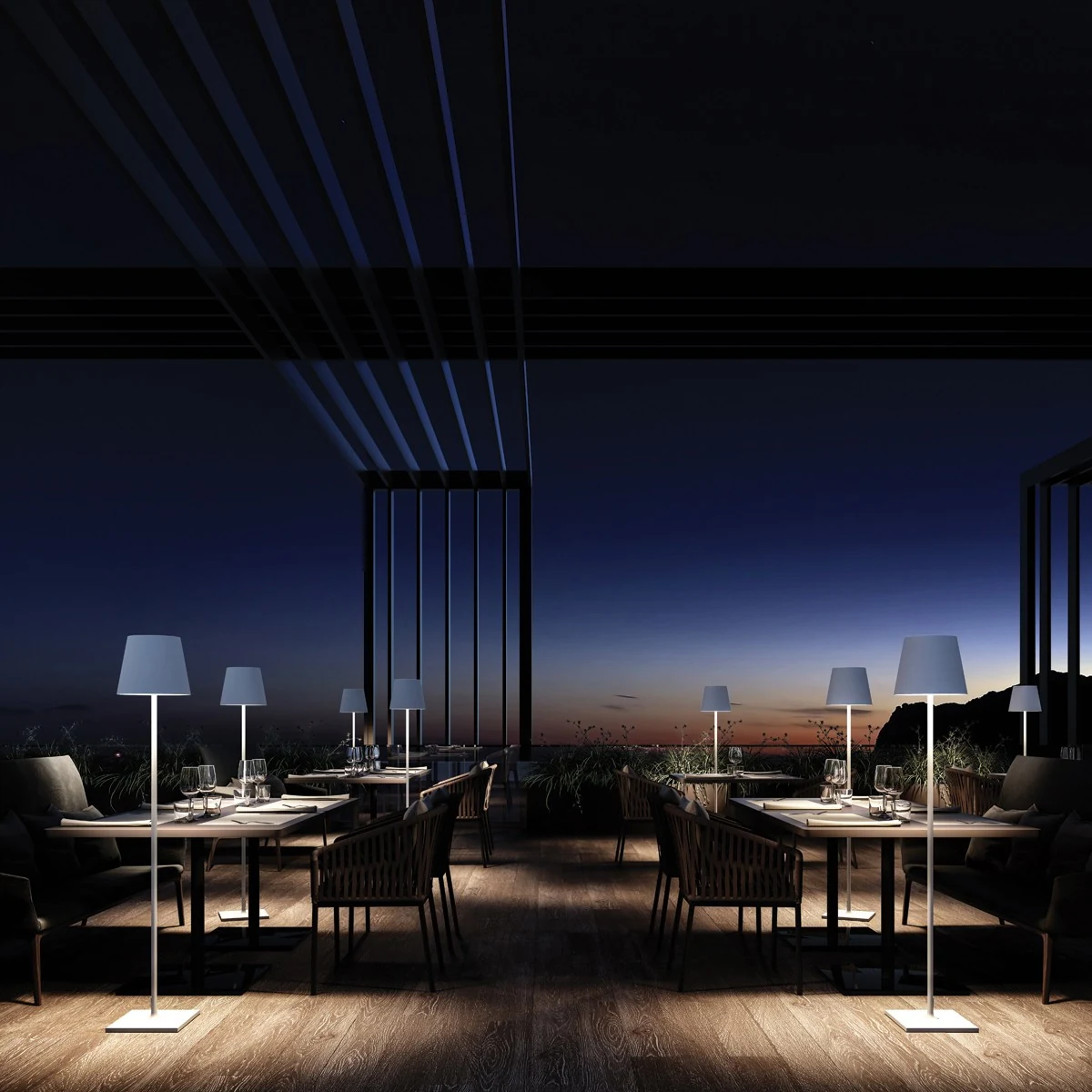 VK Lighting Κλασικό LED Φωτιστικό Δαπέδου Υ150xΜ28εκ. με Θερμό Λευκό Φως σε Λευκό Χρώμα - second view