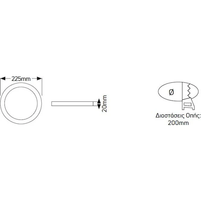 Geyer Στρογγυλό Χωνευτό LED Panel Ισχύος 24W με Φυσικό Λευκό Φως 22.5x22.5εκ. LPLC24S - μικρογραφία 4