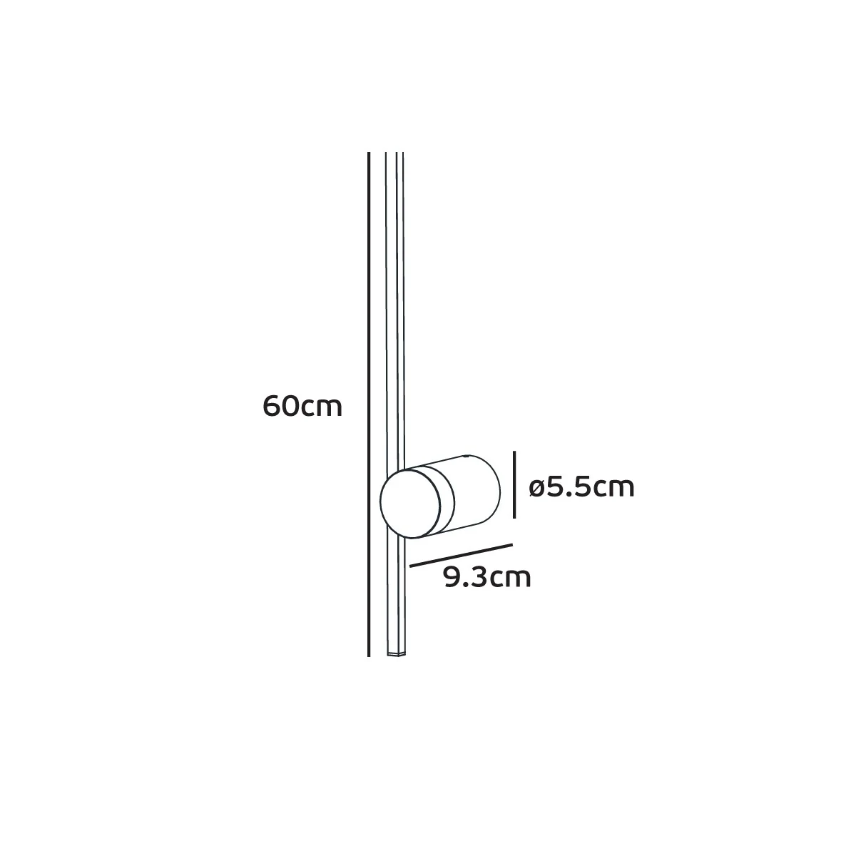 VK Lighting VK/04455/WA/B/W/60 Μοντέρνο Φωτιστικό Τοίχου με Ενσωματωμένο LED και Θερμό Λευκό Φως σε Μαύρο Χρώμα Πλάτους 60cm - μικρογραφία 5