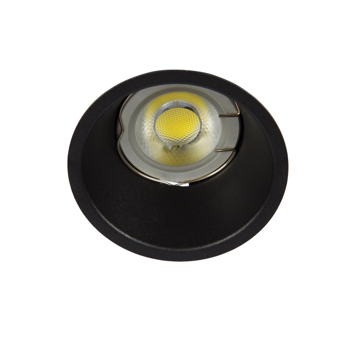 VK Lighting VK/03012G/B Στρογγυλό Μεταλλικό Χωνευτό Σποτ με Ντουί GU10 σε Μαύρο χρώμα 8.3x8.3cm - μικρογραφία 4