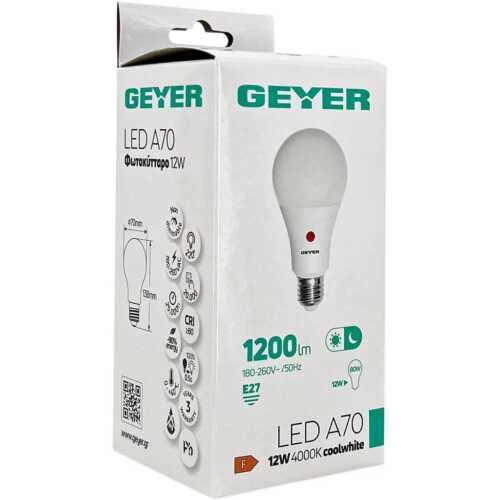 Geyer Λάμπα LED για Ντουί E27 και Σχήμα A65 Φυσικό Λευκό 900lm - μικρογραφία 4