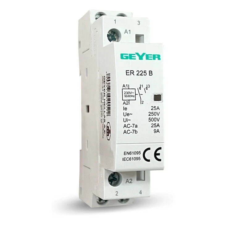 Ρελέ θερμοσυσσωρευτών 230V 25A AC 2NO GEYER ER225B - second view