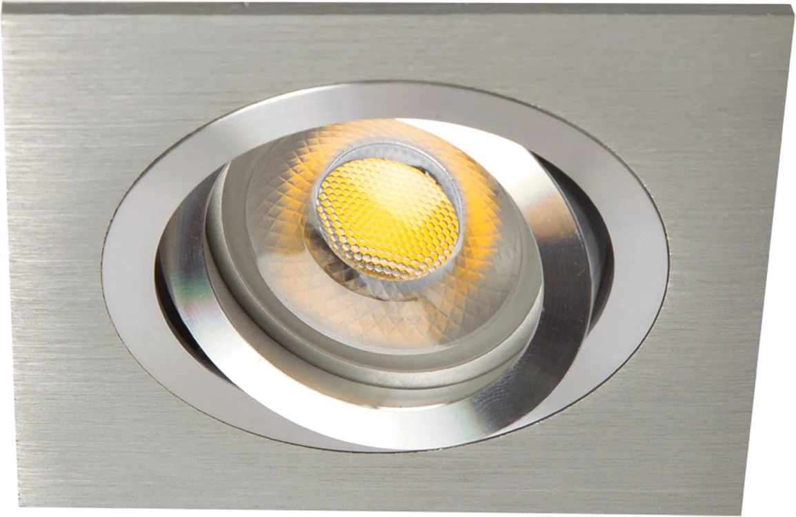 VK Lighting VK/03014G/W Τετράγωνο Μεταλλικό Χωνευτό Σποτ με Ντουί GU10 Κινούμενο σε Λευκό χρώμα 9.3x9.3cm - μικρογραφία 5