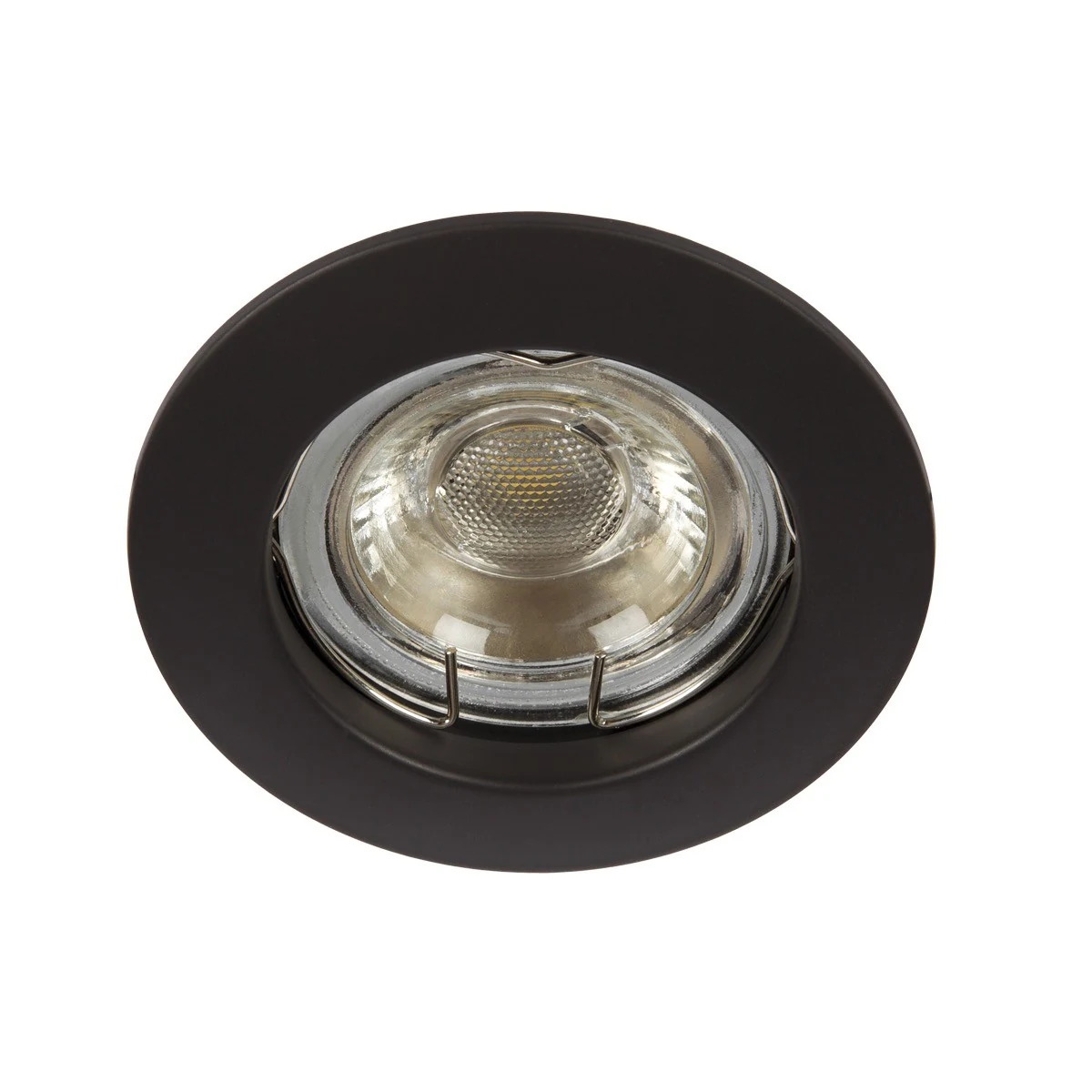 VK Lighting VK/03009G/B Στρογγυλό Μεταλλικό Χωνευτό Σποτ με Ντουί GU10 σε Μαύρο χρώμα 7.7x7.7cm - second view