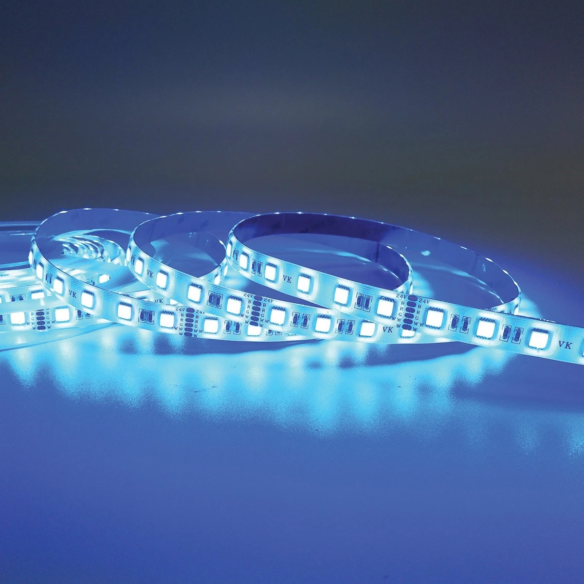 VK/24/5050/CCT/60 Ταινία Led SMD 2835, 24V, 18W/m, 952lm/m, 2400K+6000K (RGB+WW), 5m/roll, CRI>90, IP20 (5 ΜΕΤΡΑ ΣΥΣΚΕΥΑΣΙΑ) - μικρογραφία 4