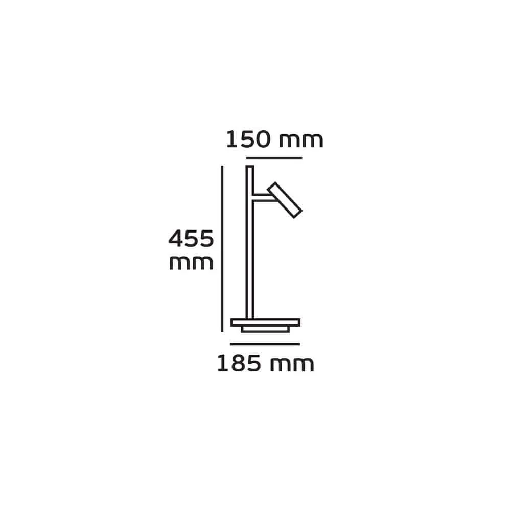 Φωτιστικό γραφείου LED, 220-240V, 3W &amp; 6W, 3200K, 480lm, CRI>70, IP20, ø18.5x45.5cm, λευκό  VK/04234/W/W  - μικρογραφία 5