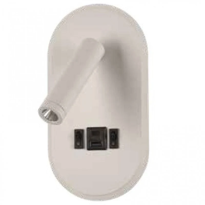 Inlight Επιτοίχιο φωτιστικό LED 3W+9W 3000K από λευκό μέταλλο D:14cm (43041-WH) - second view