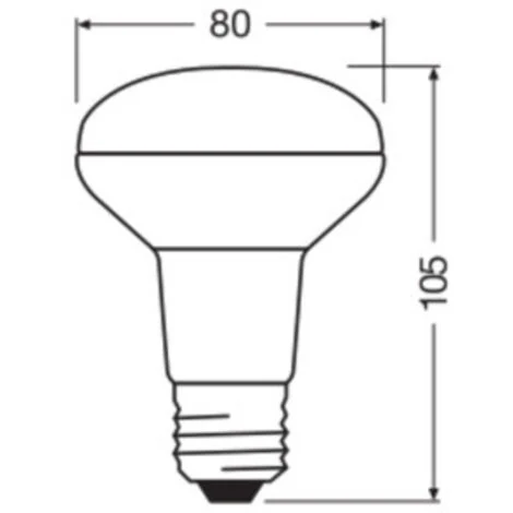 LEDVANCE  Λάμπα LED R80 για Ντουί E27 8.5 W 36° 2700K Θερμό Λευκό Dimmable - second view
