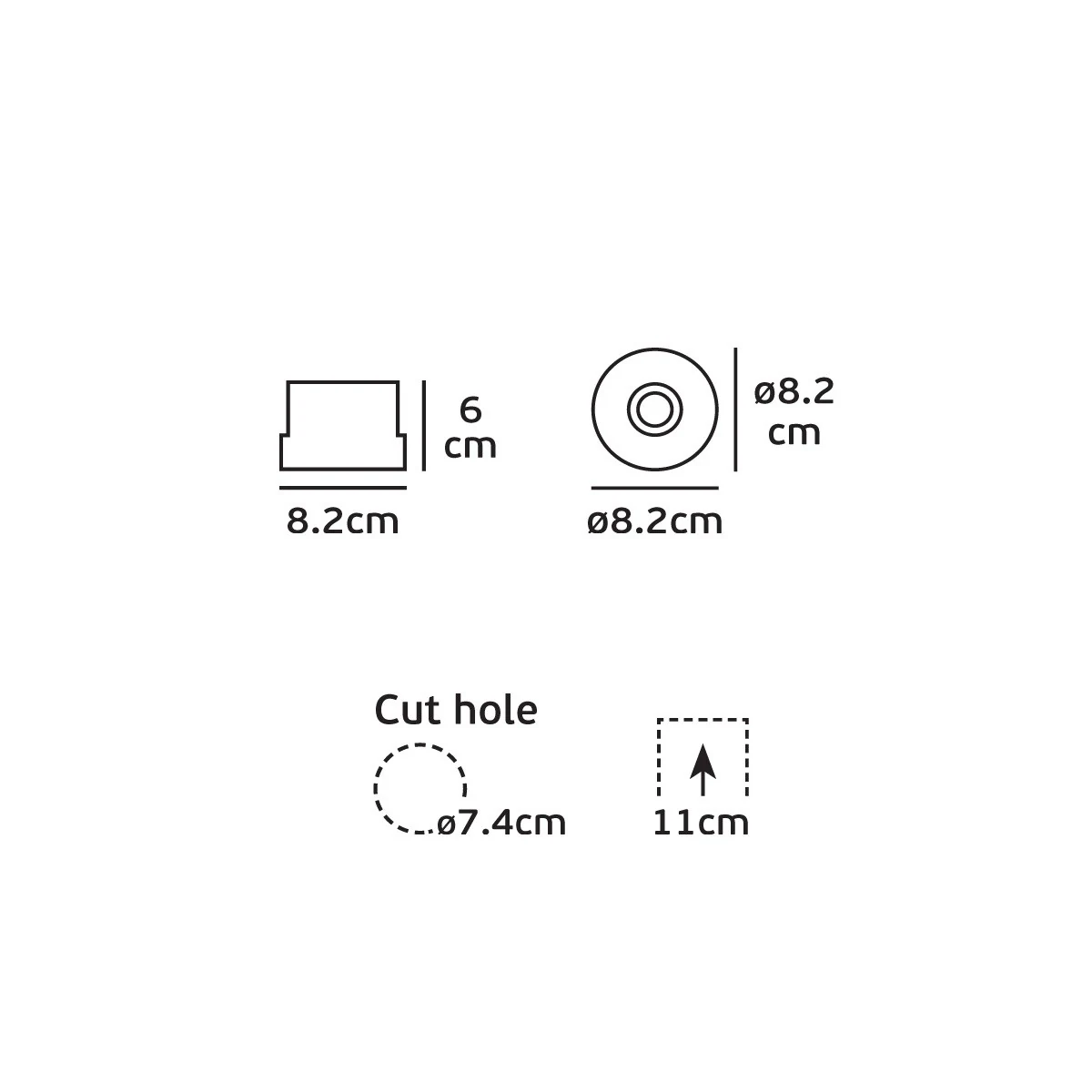 Σποτ στρογγυλό κινητό GU10/PAR16 Max12W (LED) IP20 ø8.2x6cm μαύρο VK/03191G/B 64173-090121 - μικρογραφία 6
