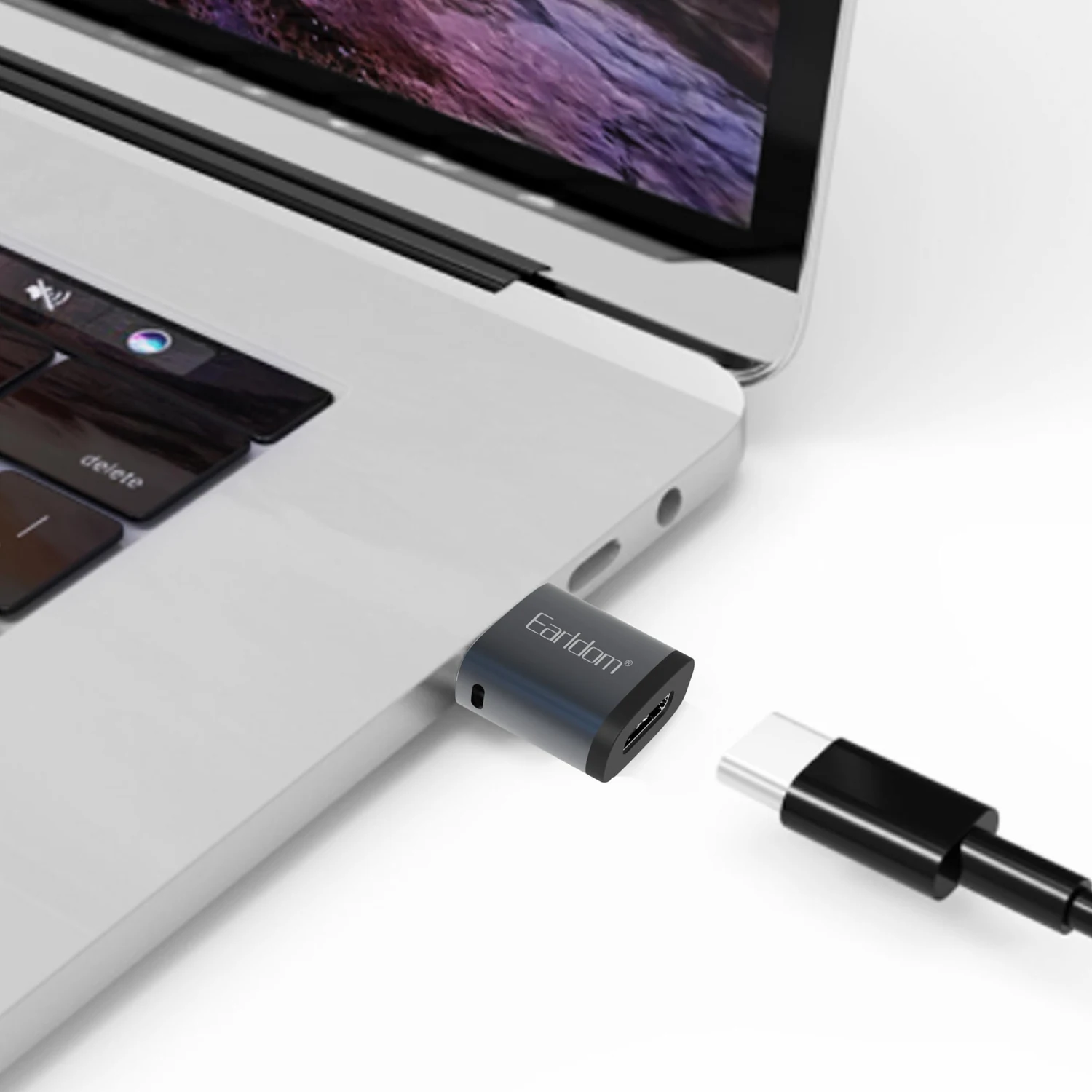 Earldom OT61 Μετατροπέας USB-A male σε USB-C female Γκρι - μικρογραφία 5