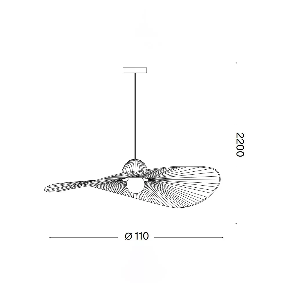 Ideal Lux Madame SP1 Κρεμαστό Φωτιστικό Καμπάνα για Ντουί E27 Μαύρο 110x43x30εκ. 174402 - second view