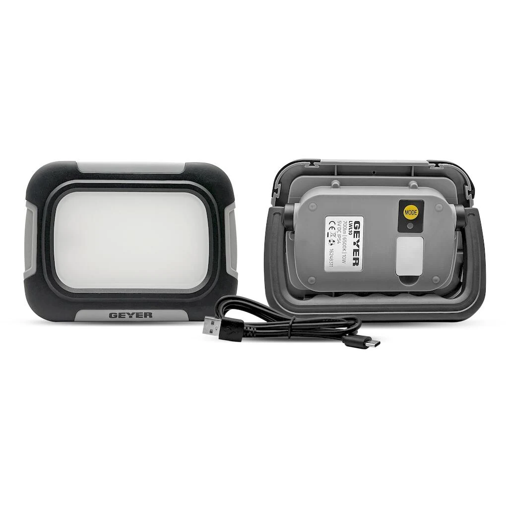Προβολέας εργασίας μπαταρίας LED 10W 6500K 700lm IP54, μαύρο LWL10 GEYER LWL10 Μαύρο  - μικρογραφία 6