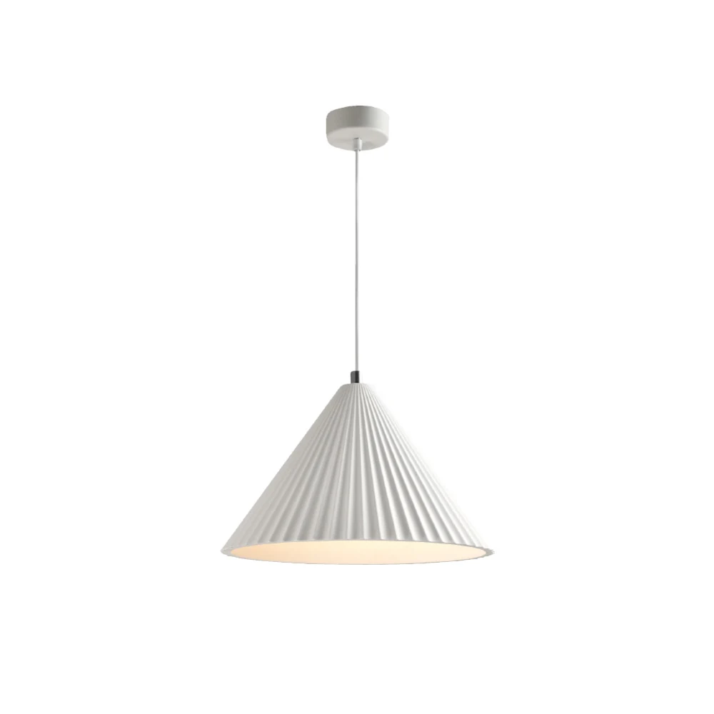 Inlight Κρεμαστό φωτιστικό λευκό από γύψο 1XE27 D:30cm 4065-White - μικρογραφία 4