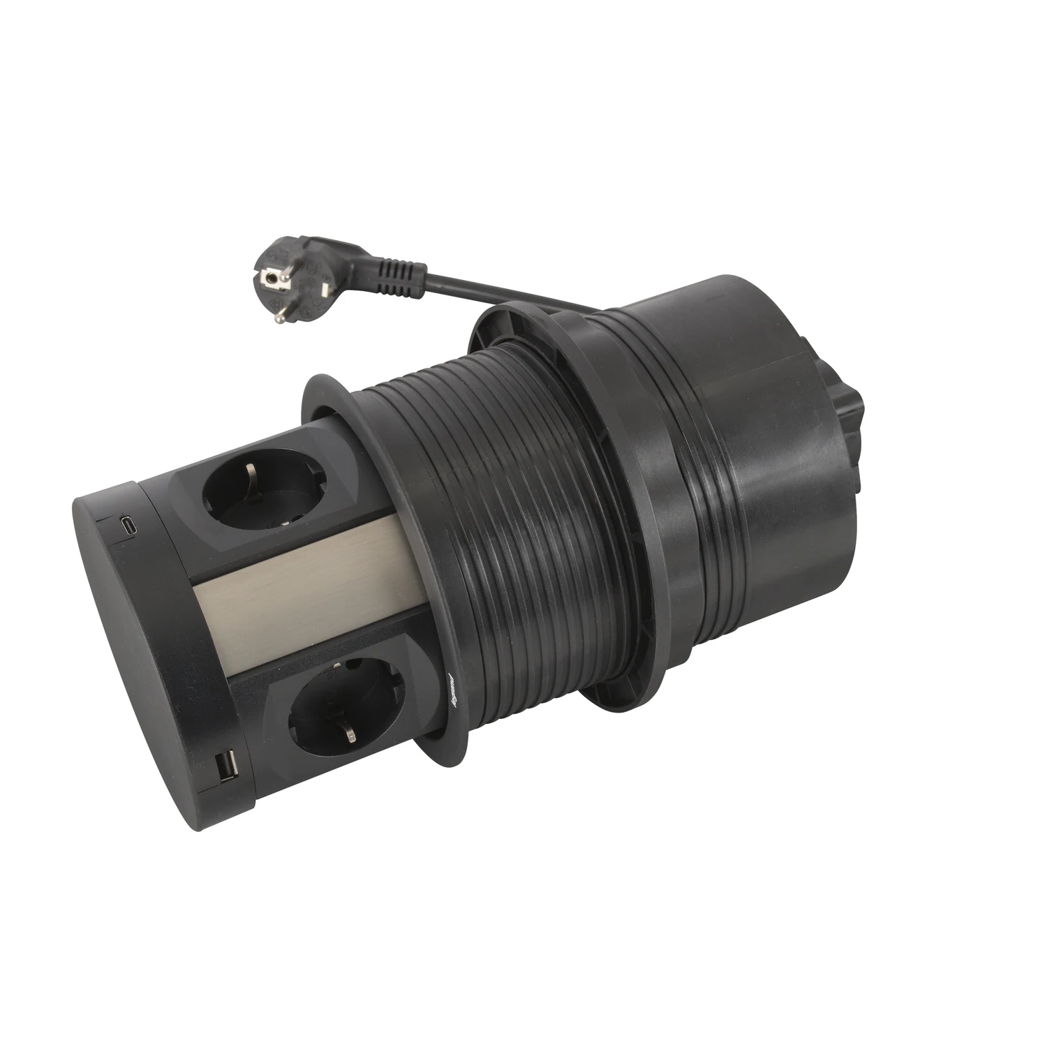 Πολύπριζο Πύργος Φ120mm 4 Σούκο+2 USB A+C Με Καλώδιο 2Μ Incara 654982 - μικρογραφία 4