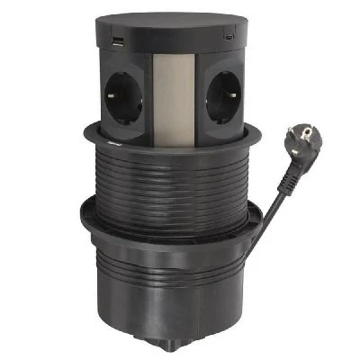 Πολύπριζο Πύργος Φ120mm 4 Σούκο+2 USB A+C Με Καλώδιο 2Μ Incara 654982 - μικρογραφία 5