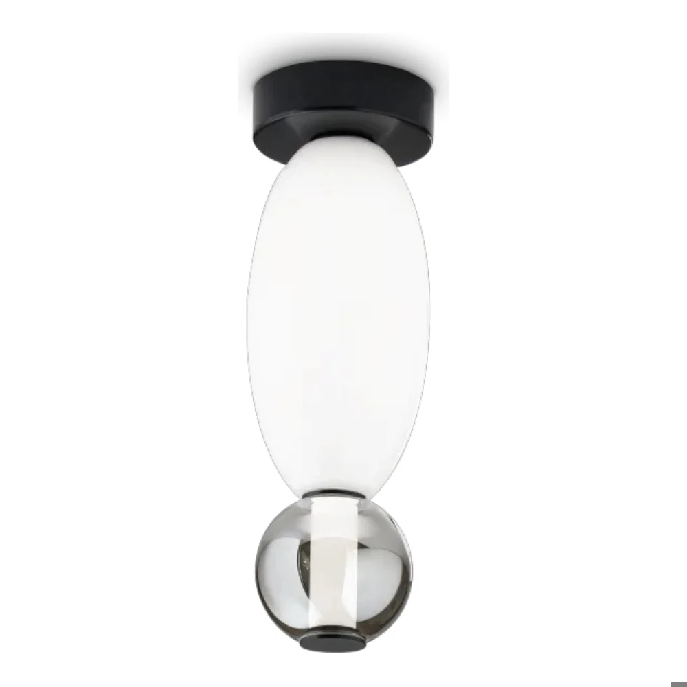 Φωτιστικό Οροφής - Πλαφονιέρα Lumiere 314235 Φ14x44,5cm Led 1450lm 18W 3000K White-Grey Ideal Lux