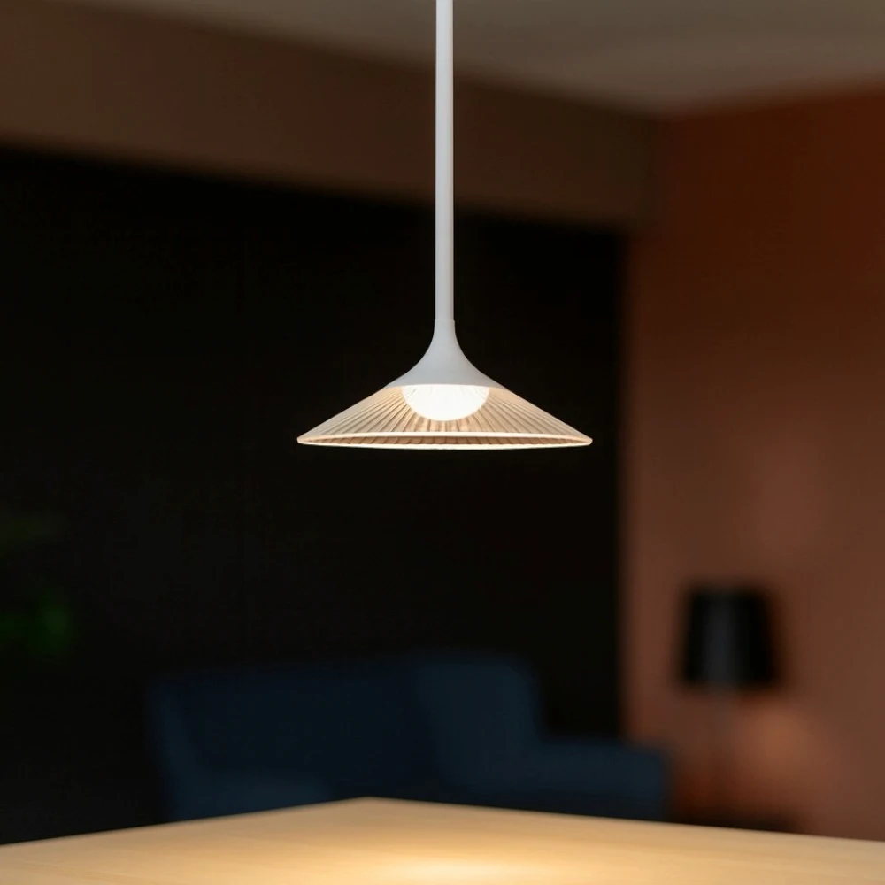 Ideal Lux Tristan Sp 256429 Ρυθμιζόμενο Κρεμαστό Φωτιστικό Λευκό Καμπάνα 18x43x28εκ.