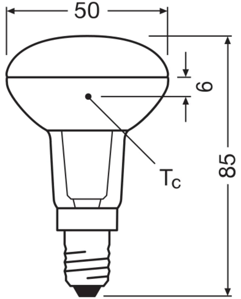 LEDVANCE ΛΑΜΠΑ LED P R50 60 DIMMABLE 5,9W ΘΕΡΜΟ ΛΕΥΚΟ 2700Κ 230V GL E14 FS1  4099854058608  - μικρογραφία 4