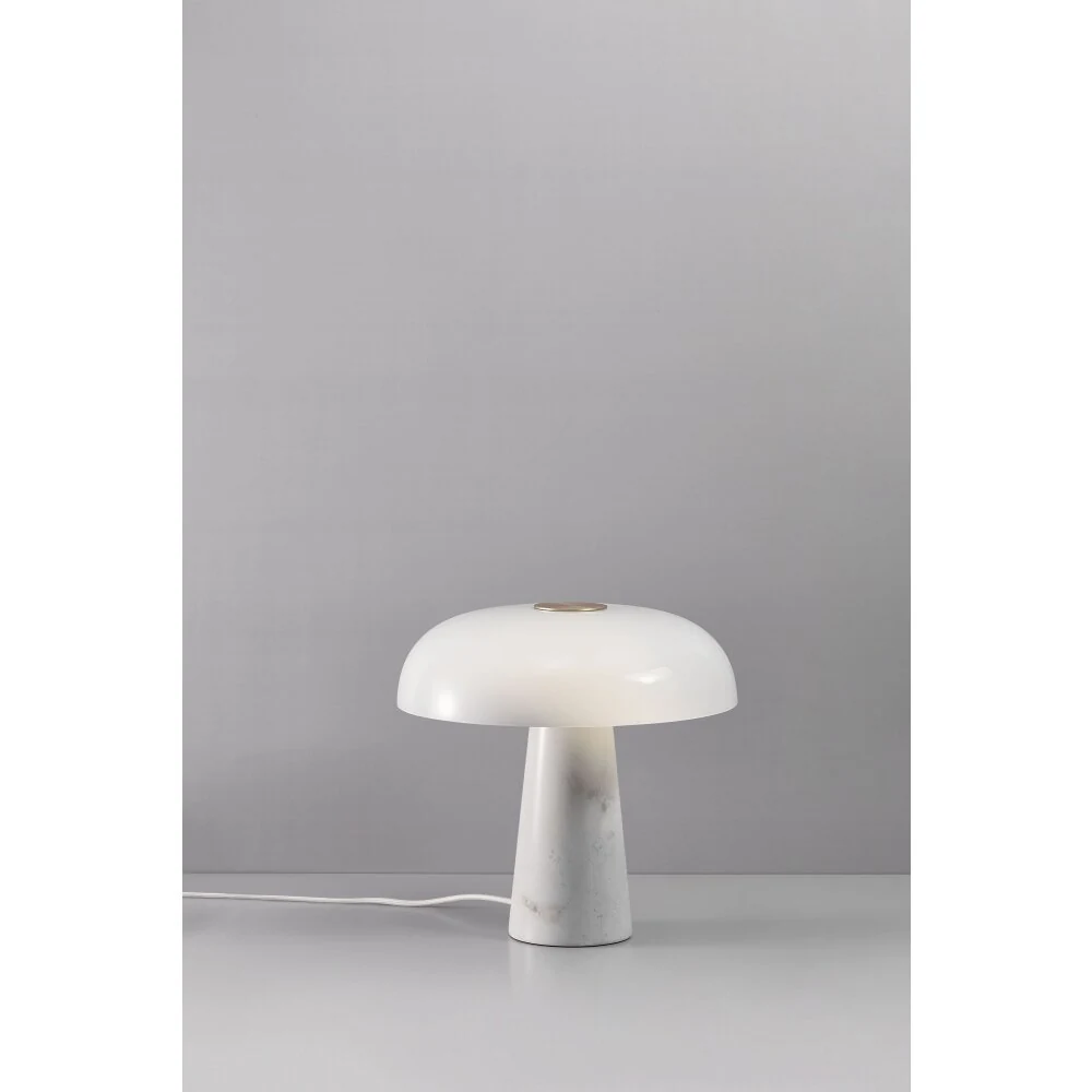 Nordlux Επιτραπέζιο Φωτιστικό 1xΕ14 Μάρμαρο Γυαλί 32cm Glossy DFTP - Λευκό 2020505001 - μικρογραφία 4